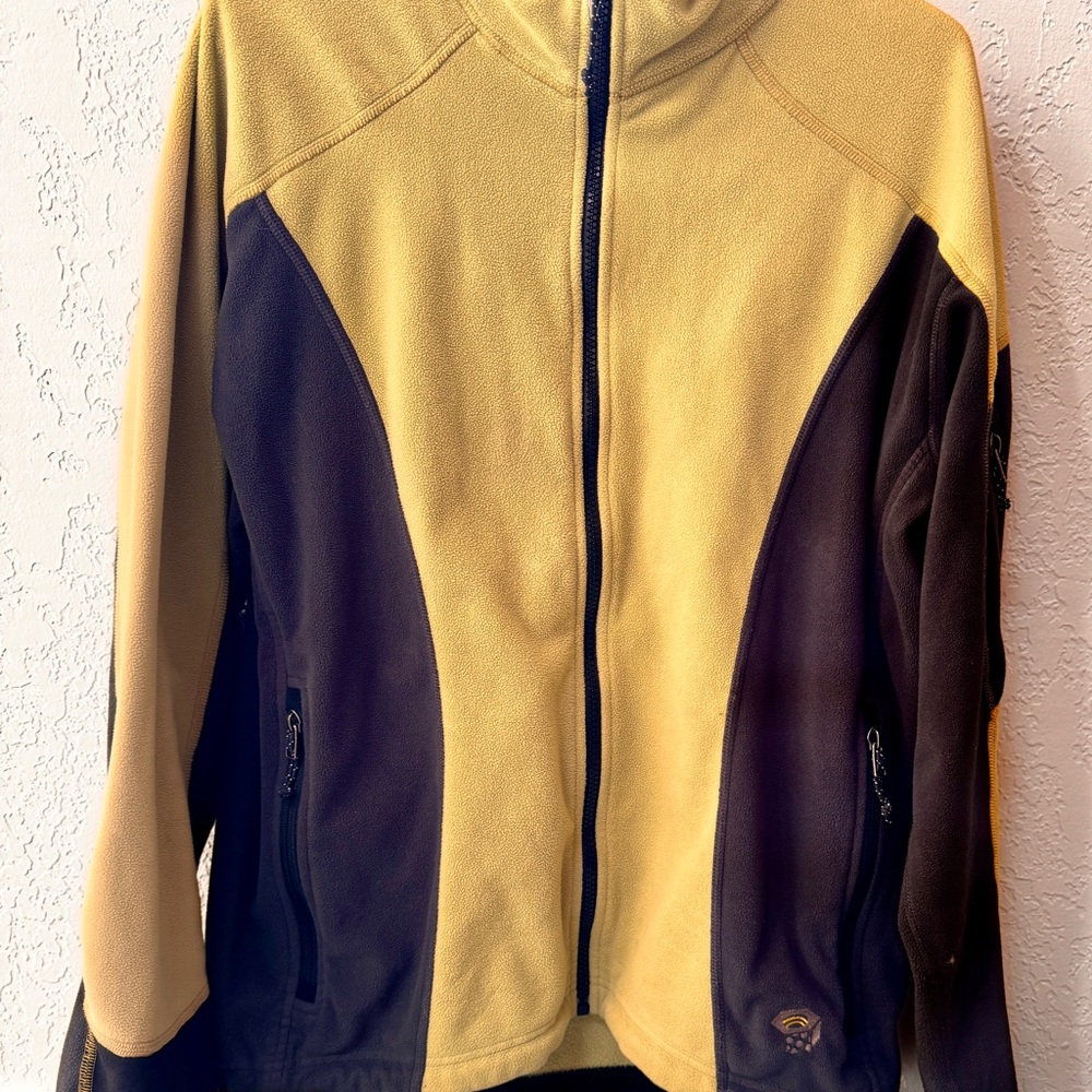 Women's Two-Tone Jacket fleece dress n Grey and Lime, size 14